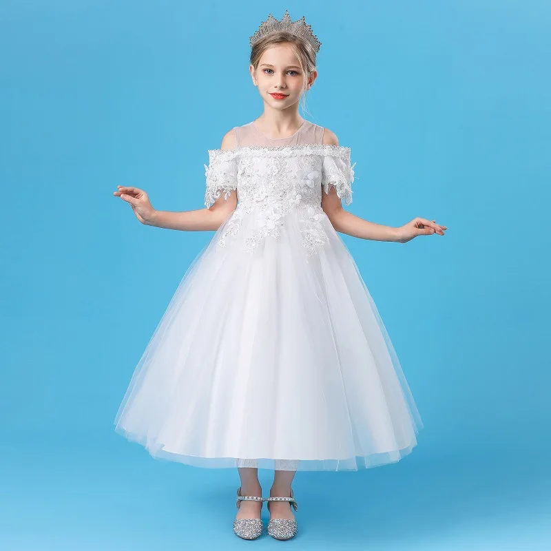 Siuvinėjimo Vaikai Princesė Suknelė Baby Girl Elegantiškas Gėlių Mergaičių Suknelės, Šaliai Kalėdų Paauglių mergaičių vestuvių Vaikai Kostiumas