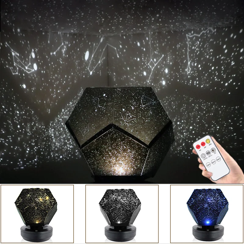Star Projektoriaus Lempa Žvaigždėtas Dangus Naktį Šviesos diodų (LED Stalo Lempa Galaxy Projektorius Kambarys Apdailos Apšvietimo Romantiška 