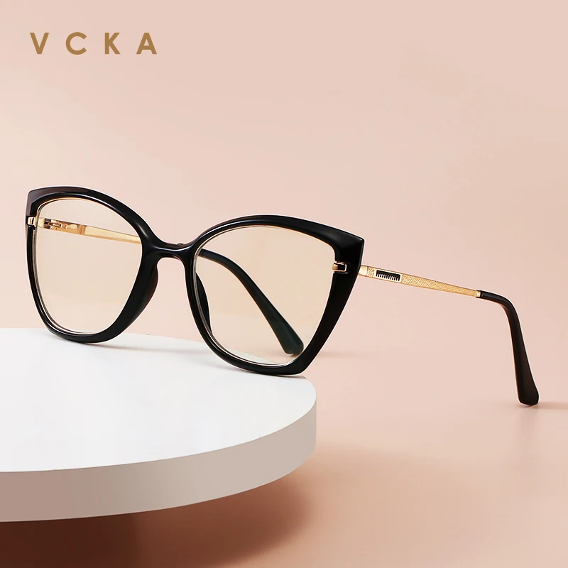 VCKA Mados Moterų Skaitymo Akiniai 2022 Naujas Prekės ženklas Dizaineris Kompiuterio Optinio Didelis Rėmas Moterų Presbyopia Akiniai +50 IKI +600