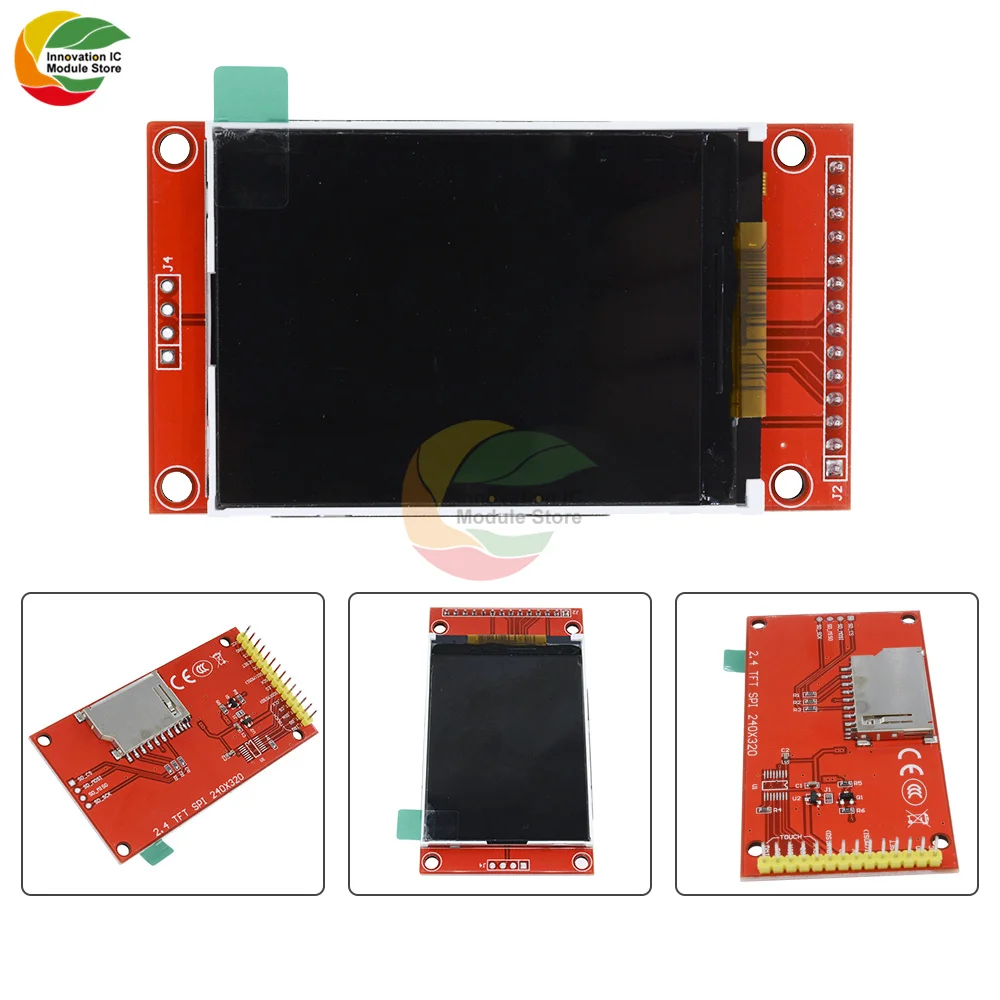 Ziqqucu 2,4 Colių TFT LCD Modulis SPI 240X320 Touchless TFT LCD Nuoseklųjį Prievadą Modulis TSK Adapteris, Ekrano Modulis Arduino
