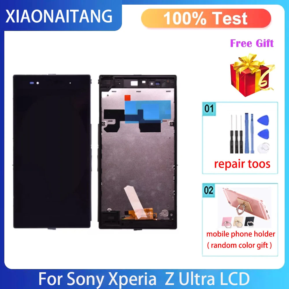 Į 6.44-colių originalus telefonas skystųjų kristalų ekranas Sony Xperia Zultra XL39H XL39 C6833 C6802 jutiklinis ekranas skaitmeninis keitiklis rinkinys protas